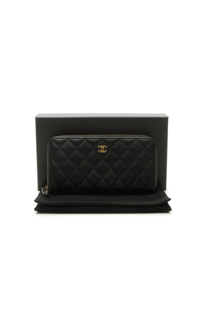 Quilted Zippy Wallet - Black - image 10