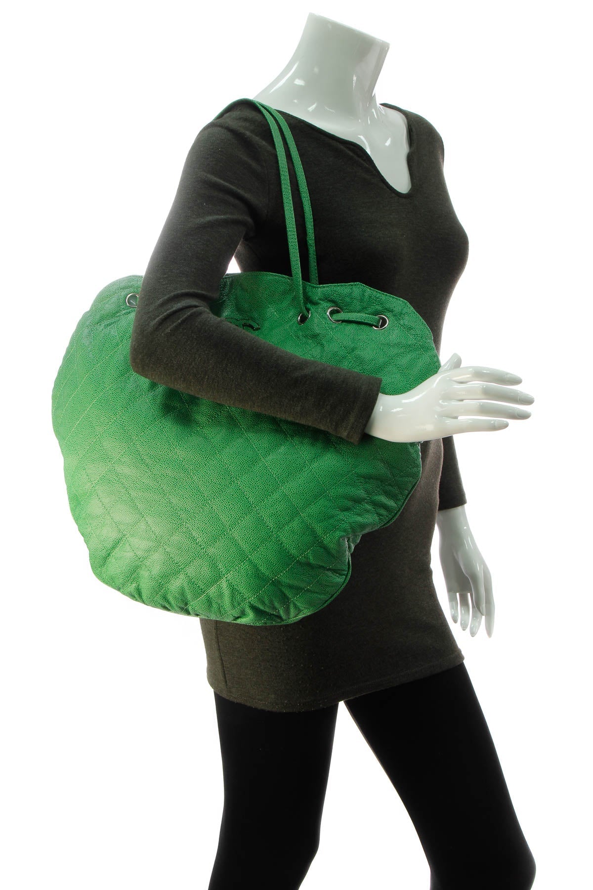 Cocomark Drawstring Tote Bag - Green Caviar - image 2