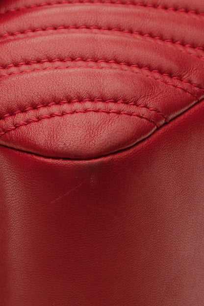 Chevron Quilted Jumbo Single Flap Bag - Red - image 5