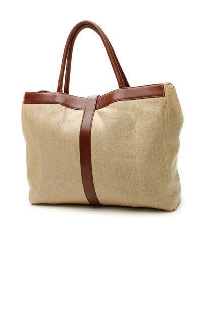 Vintage CC Turnlock Large Tote Bag - Beige - image 3