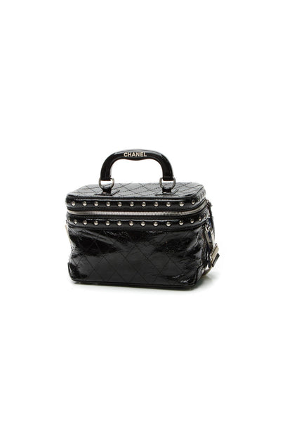 Studded Train Case Bag - Black - image 1