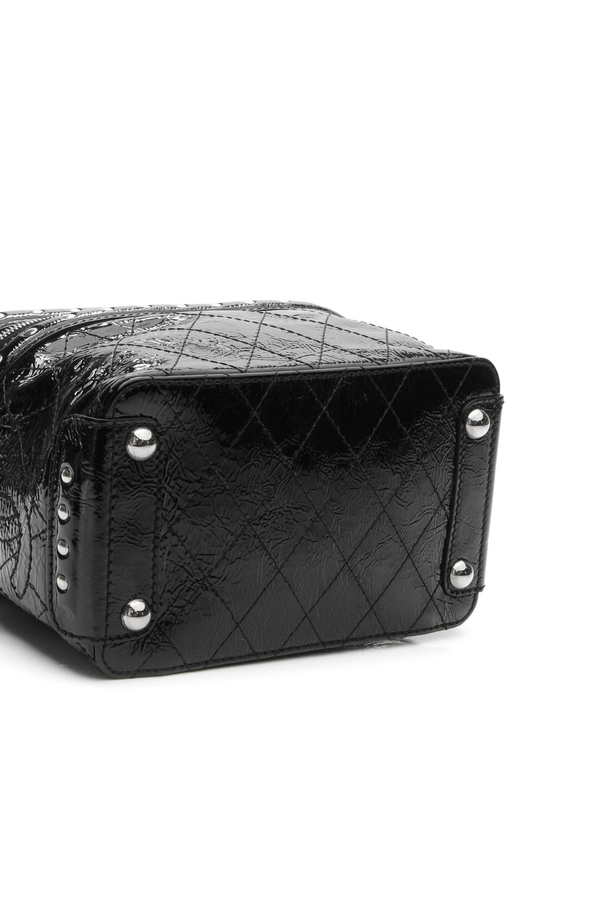 Studded Train Case Bag - Black - image 4