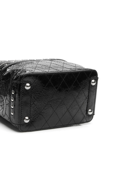 Studded Train Case Bag - Black - image 4