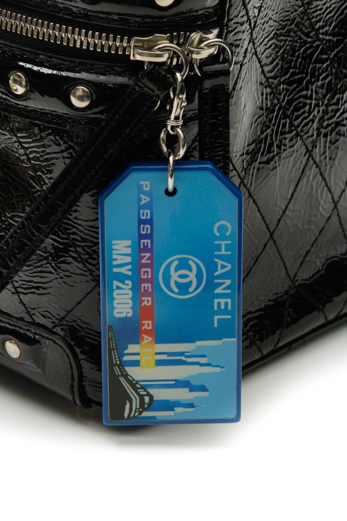 Studded Train Case Bag - Black - image 6