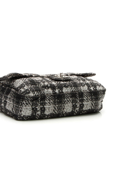 Tweed Print CC Flap Bag - Black/Gray - image 4