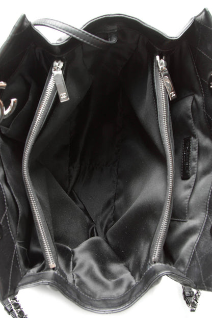 Quilted Tote Bag - Black - image 7