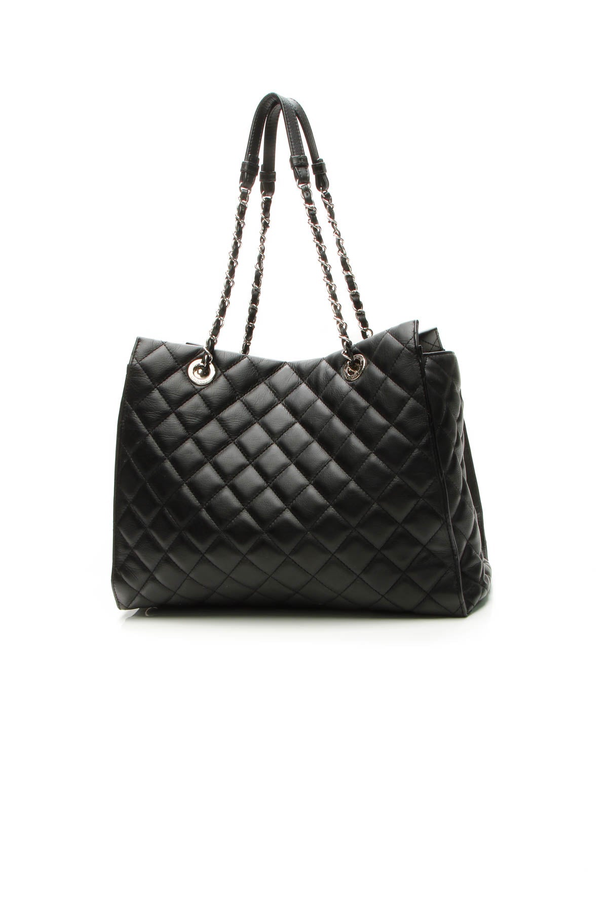 Quilted Tote Bag - Black - image 3