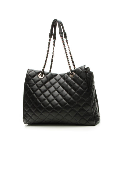 Quilted Tote Bag - Black - image 3