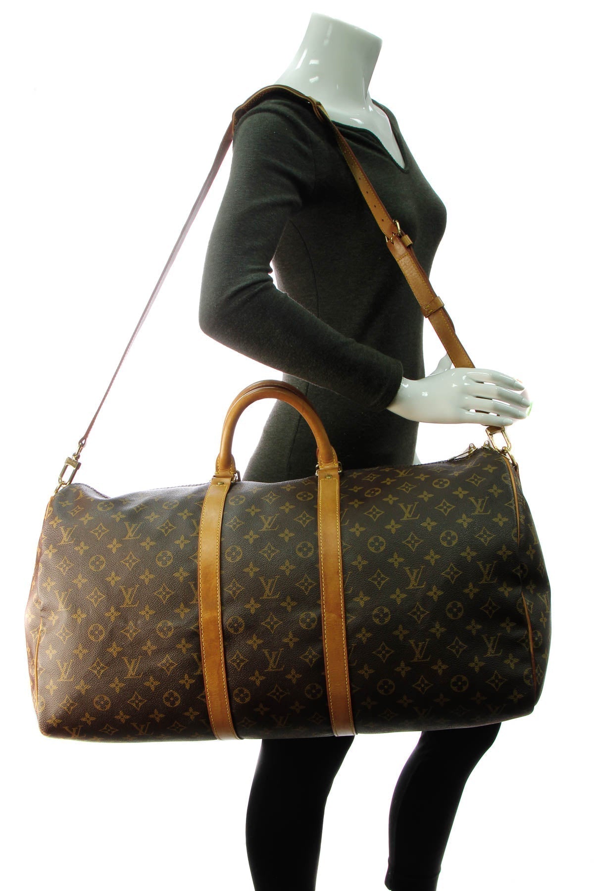 Vintage Keepall 55 Bandouliere Travel Bag - Monogram - image 2