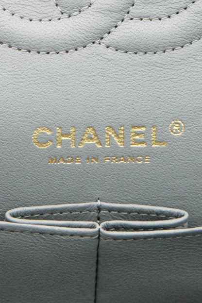 Classic Medium Double Flap Bag - Gray Caviar - image 10