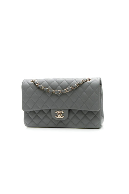Classic Medium Double Flap Bag - Gray Caviar - image 1