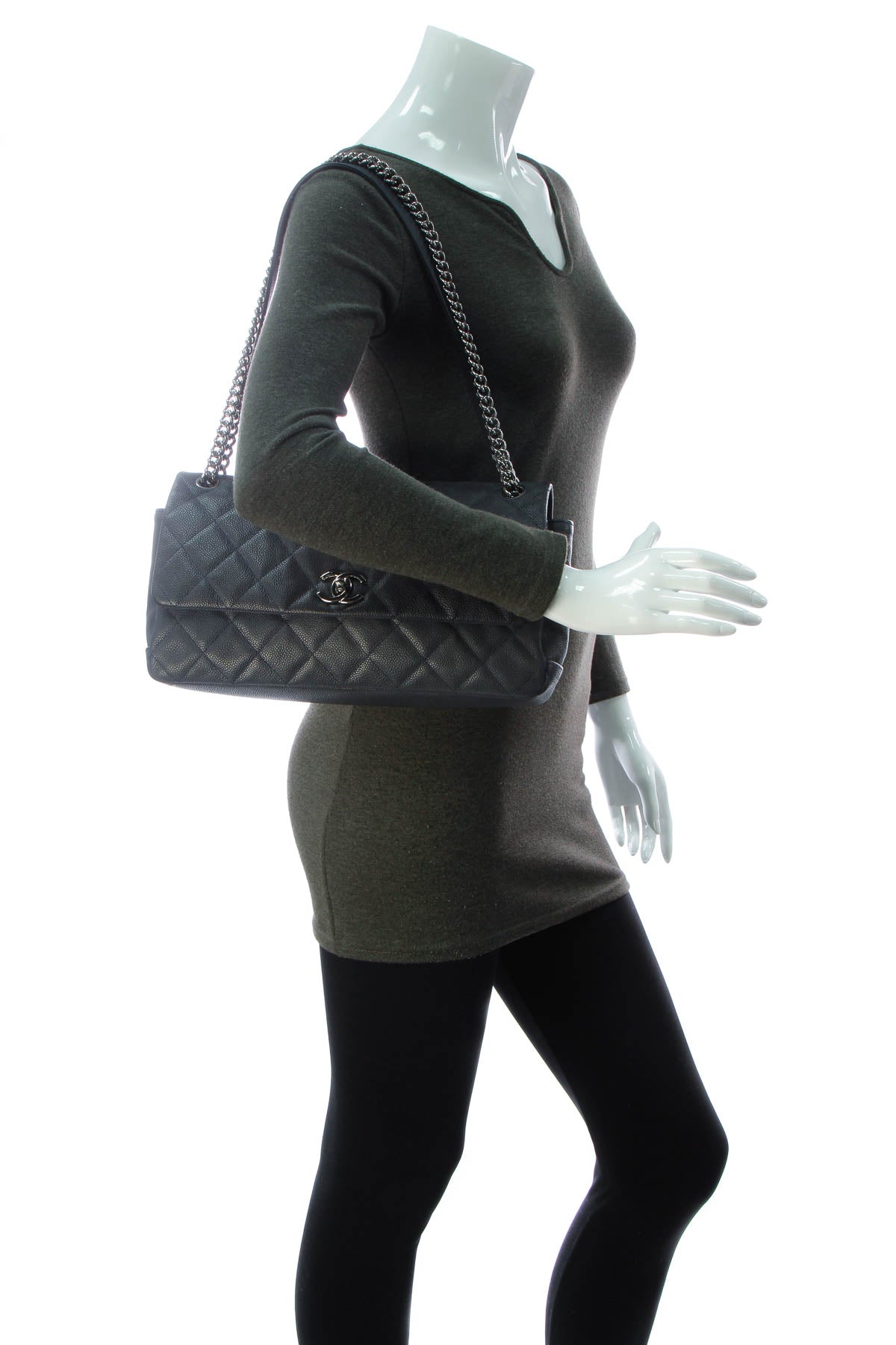 Accordion Flap Bag - Navy - image 2