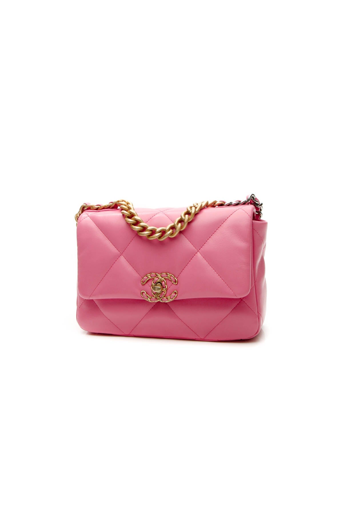 Quilted Chanel 19 Flap Bag - Pink - image 1