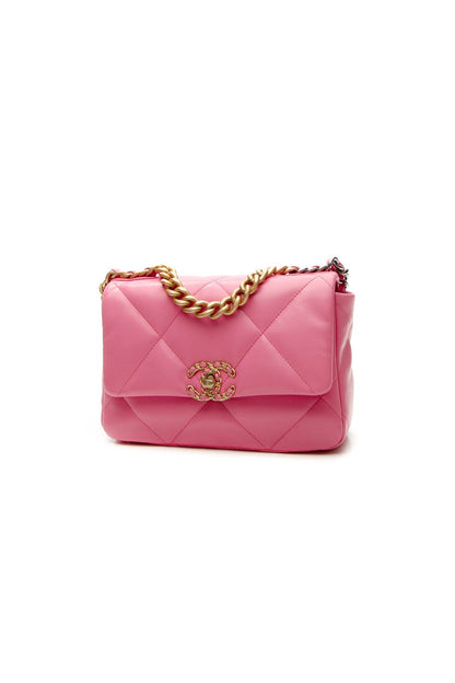 Quilted Chanel 19 Flap Bag - Pink - image 1