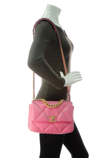 Quilted Chanel 19 Flap Bag - Pink - image 2