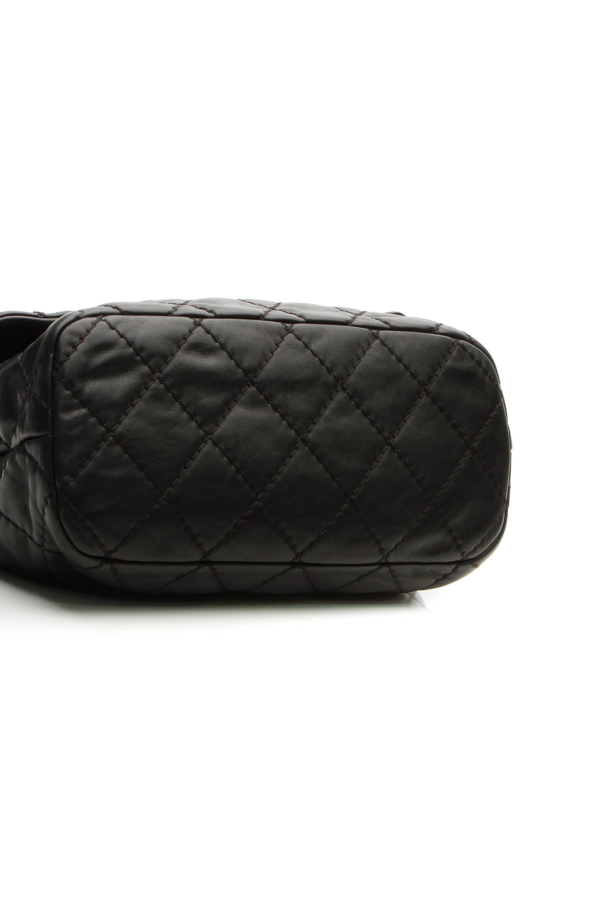 Quilted Soft Flap Bag - Black - image 4
