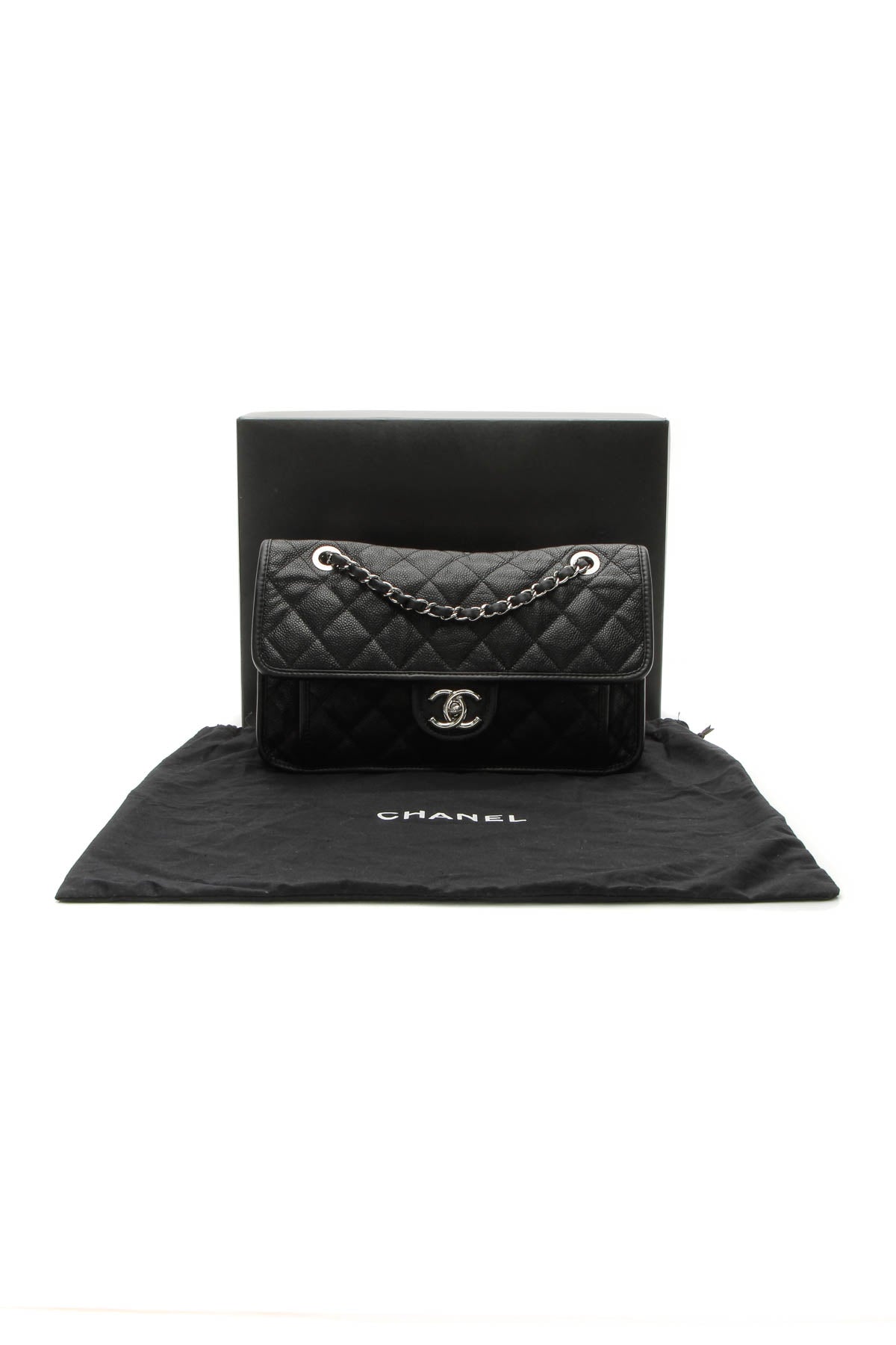 French Riviera Medium Flap Bag - Black - image 11