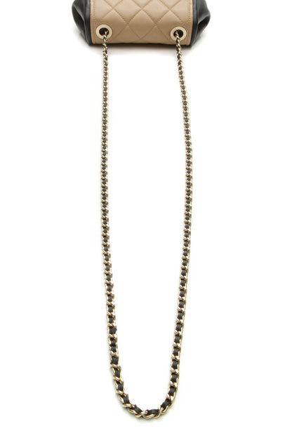 Graphic Mini Flap Bag - Beige/Black - image 5