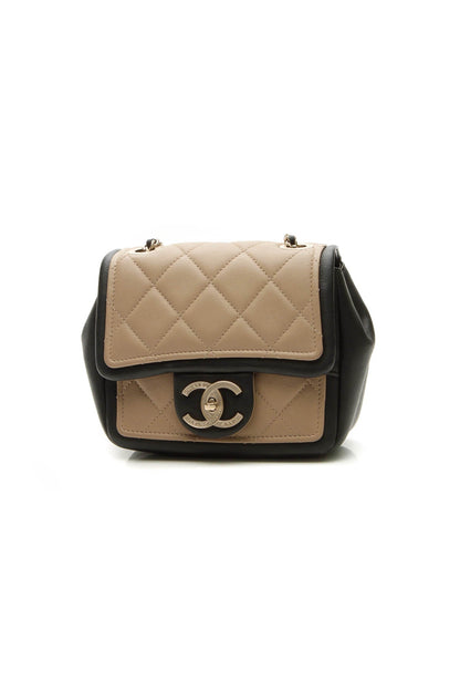 Graphic Mini Flap Bag - Beige/Black - image 1