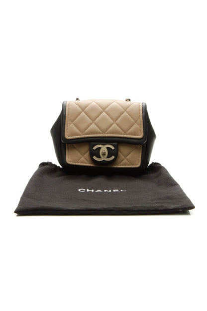 Graphic Mini Flap Bag - Beige/Black - image 11