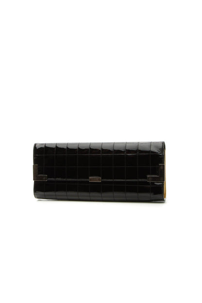 Chocolate Bar Long Clutch Bag - Black - image 1