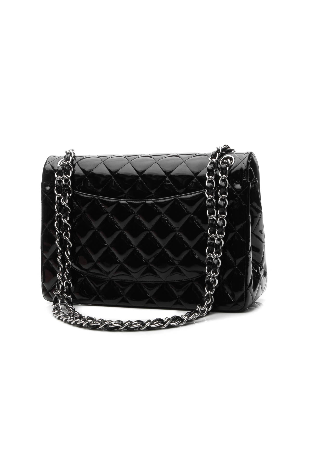 Chanel Classic Jumbo Double Flap Bag - Black Patent - photo 3