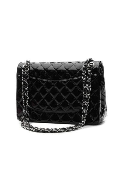 Chanel Classic Jumbo Double Flap Bag - Black Patent - photo 3