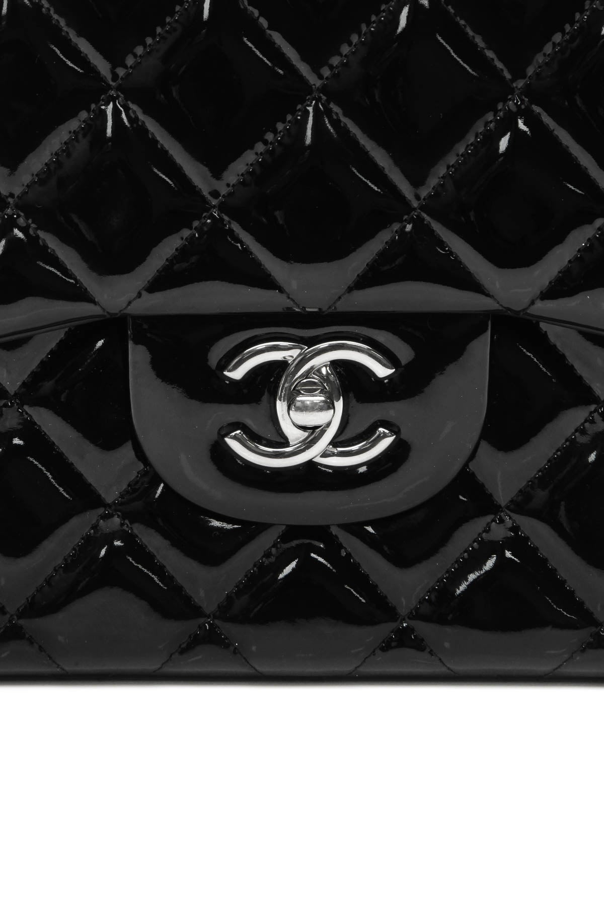 Chanel Classic Jumbo Double Flap Bag - Black Patent - photo 7