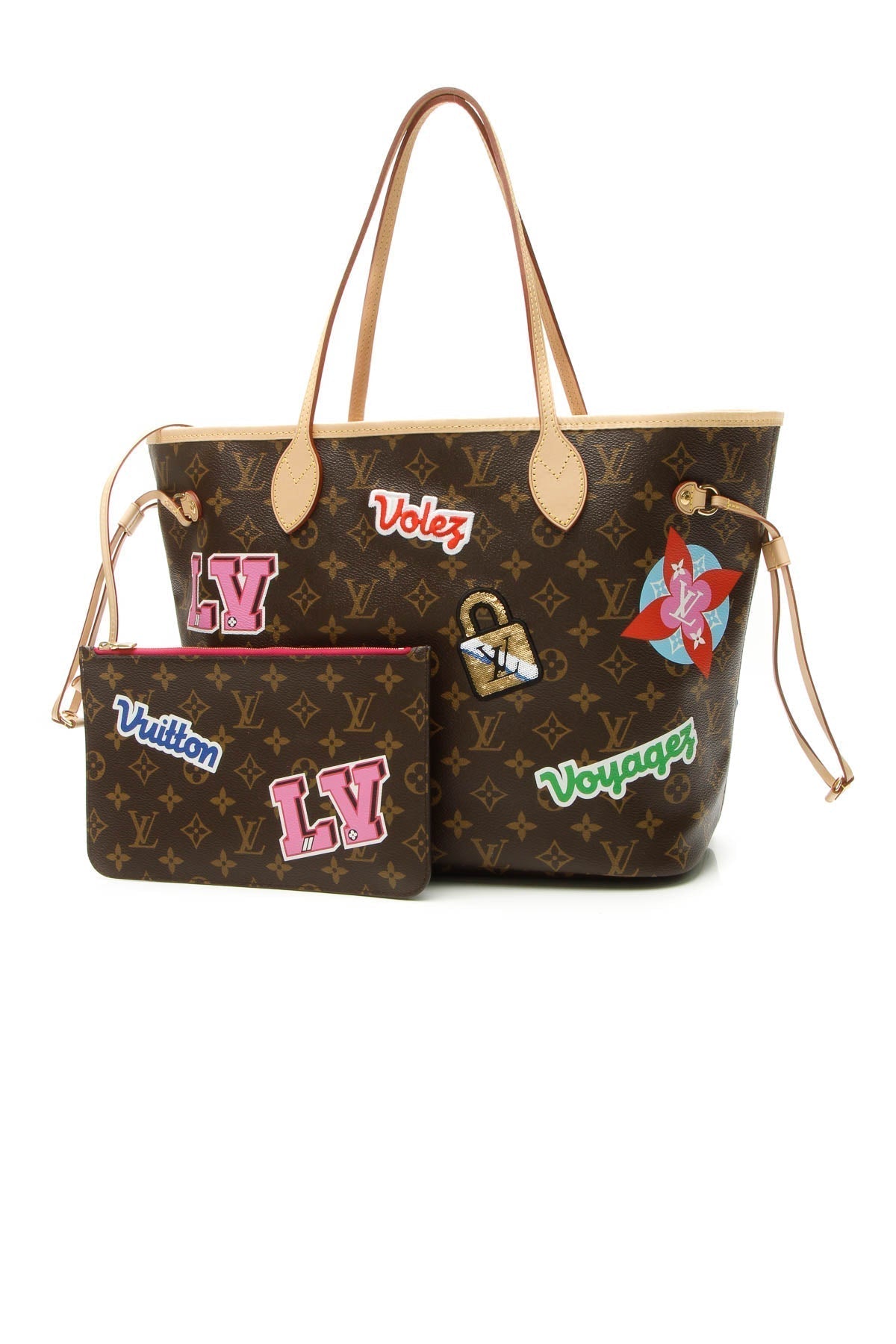 Patches Neverfull MM Tote Bag - Monogram - image 1
