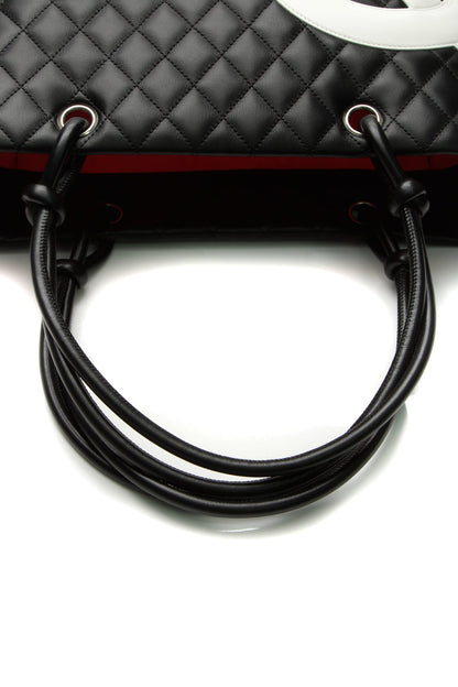 Cambon Small Shopping Tote Bag - Black/White - image 5