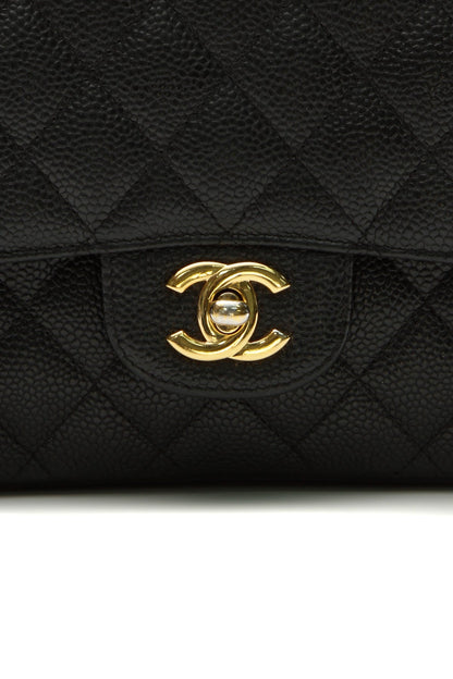 Classic Medium Double Flap Bag - Black Caviar - image 7