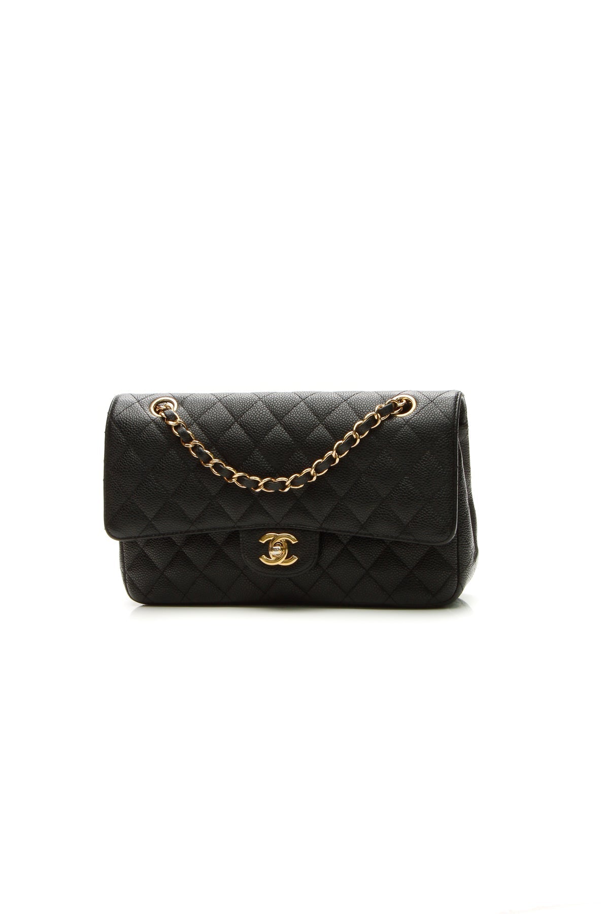 Classic Medium Double Flap Bag - Black Caviar - image 1