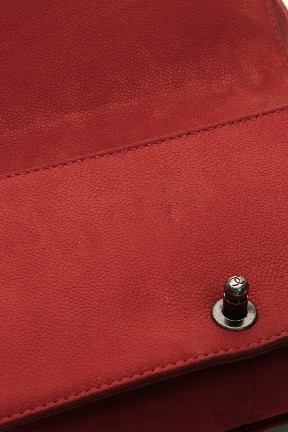 Old Medium Boy Bag - Rust Matte Caviar - image 11