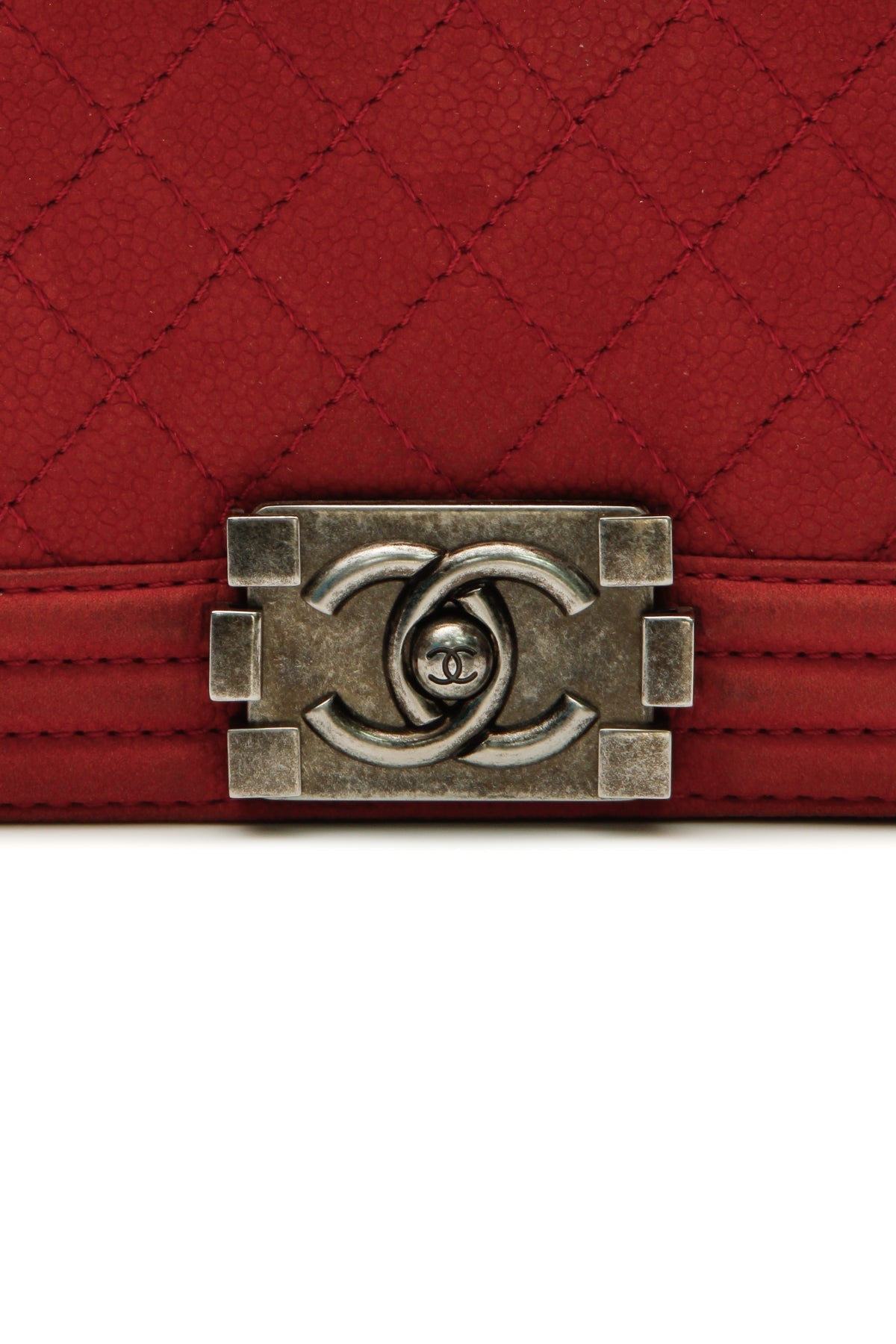 Old Medium Boy Bag - Rust Matte Caviar - image 9