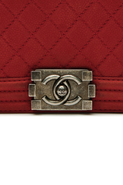 Old Medium Boy Bag - Rust Matte Caviar - image 9