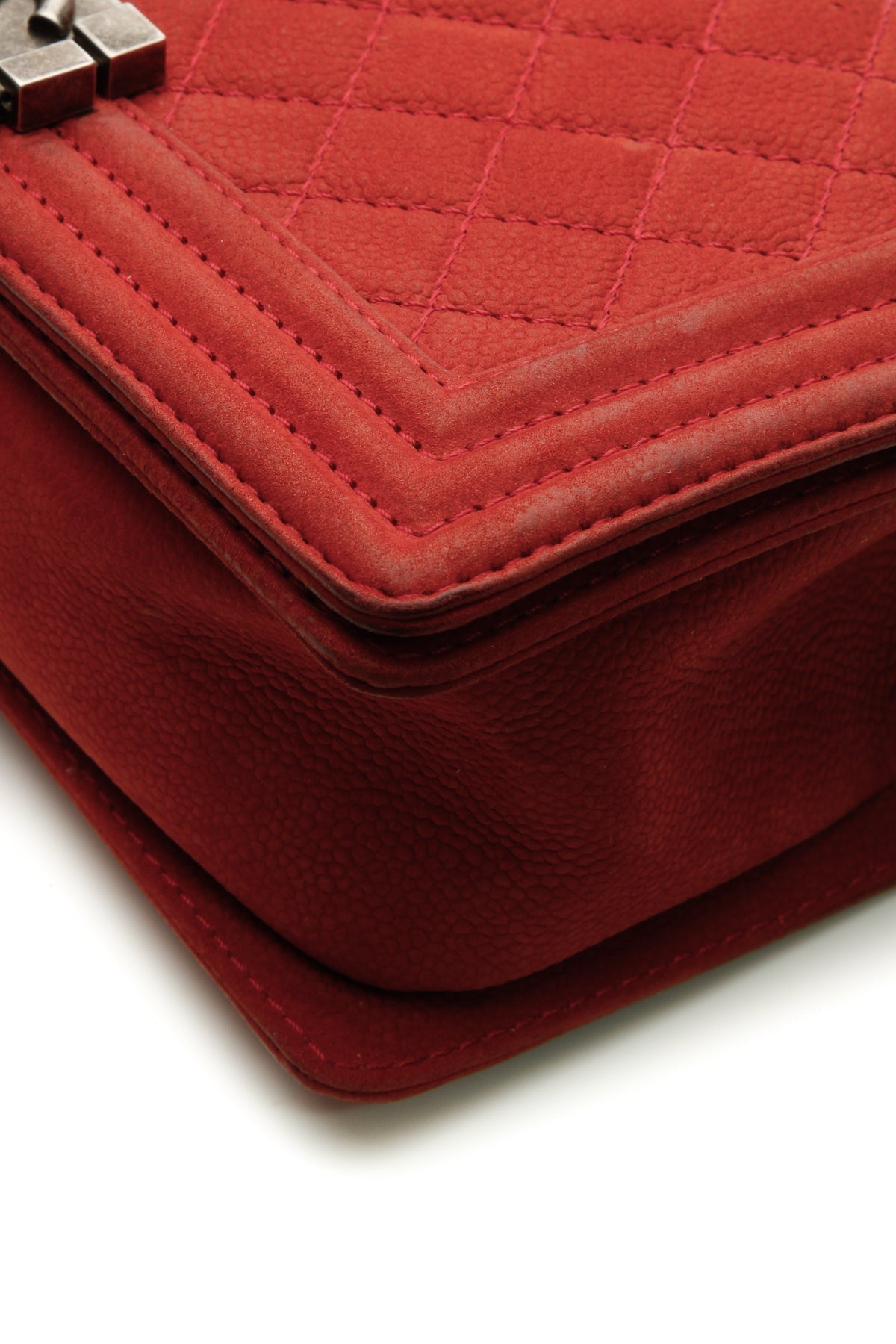 Old Medium Boy Bag - Rust Matte Caviar - image 5