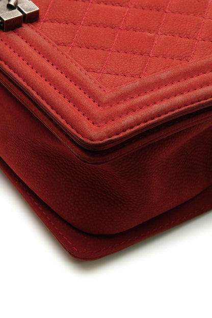 Old Medium Boy Bag - Rust Matte Caviar - image 5