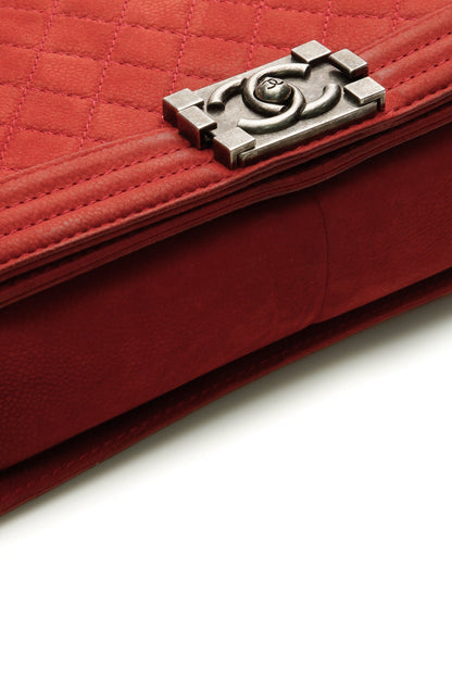 Old Medium Boy Bag - Rust Matte Caviar - image 6
