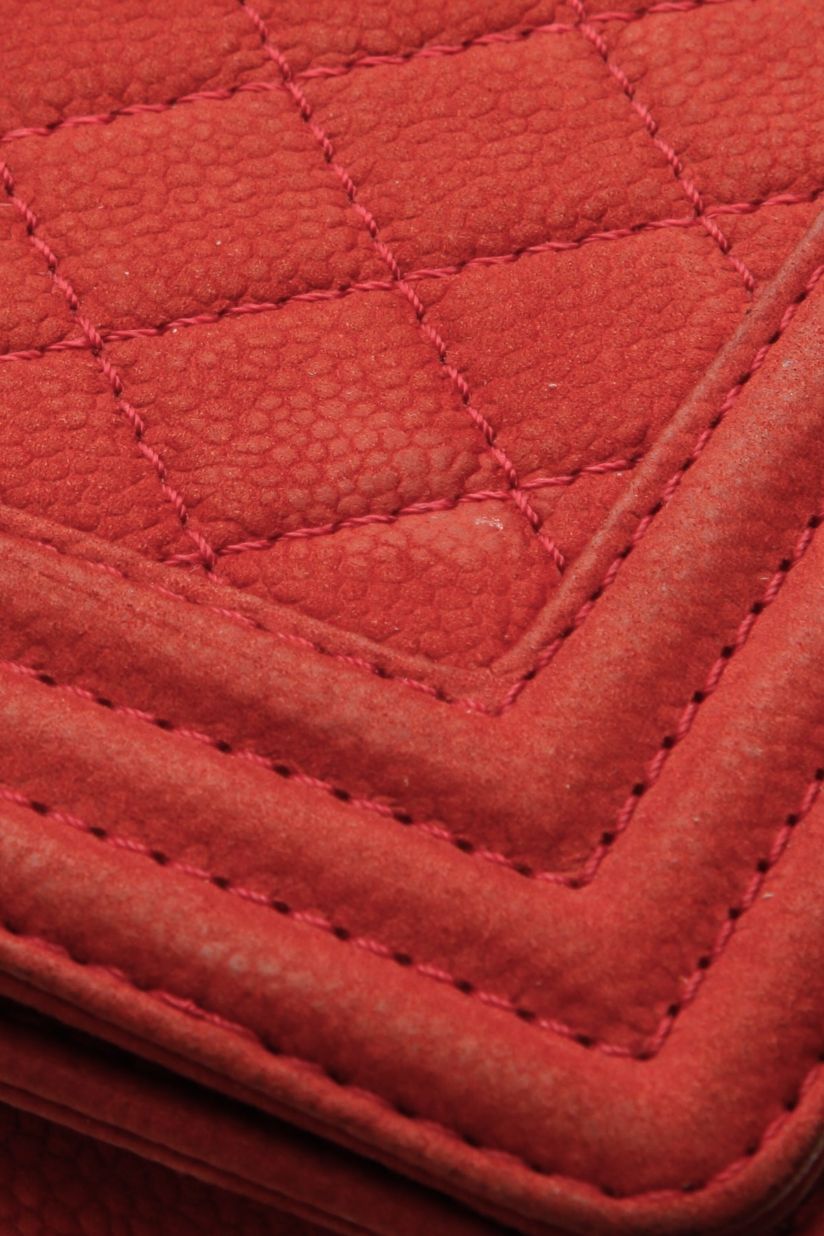 Old Medium Boy Bag - Rust Matte Caviar - image 7