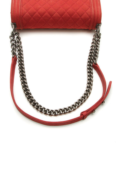 Old Medium Boy Bag - Rust Matte Caviar - image 8