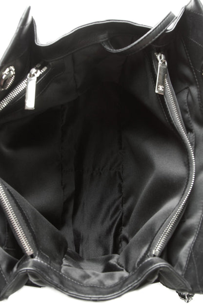 Quilted Tote Bag - Black - image 8