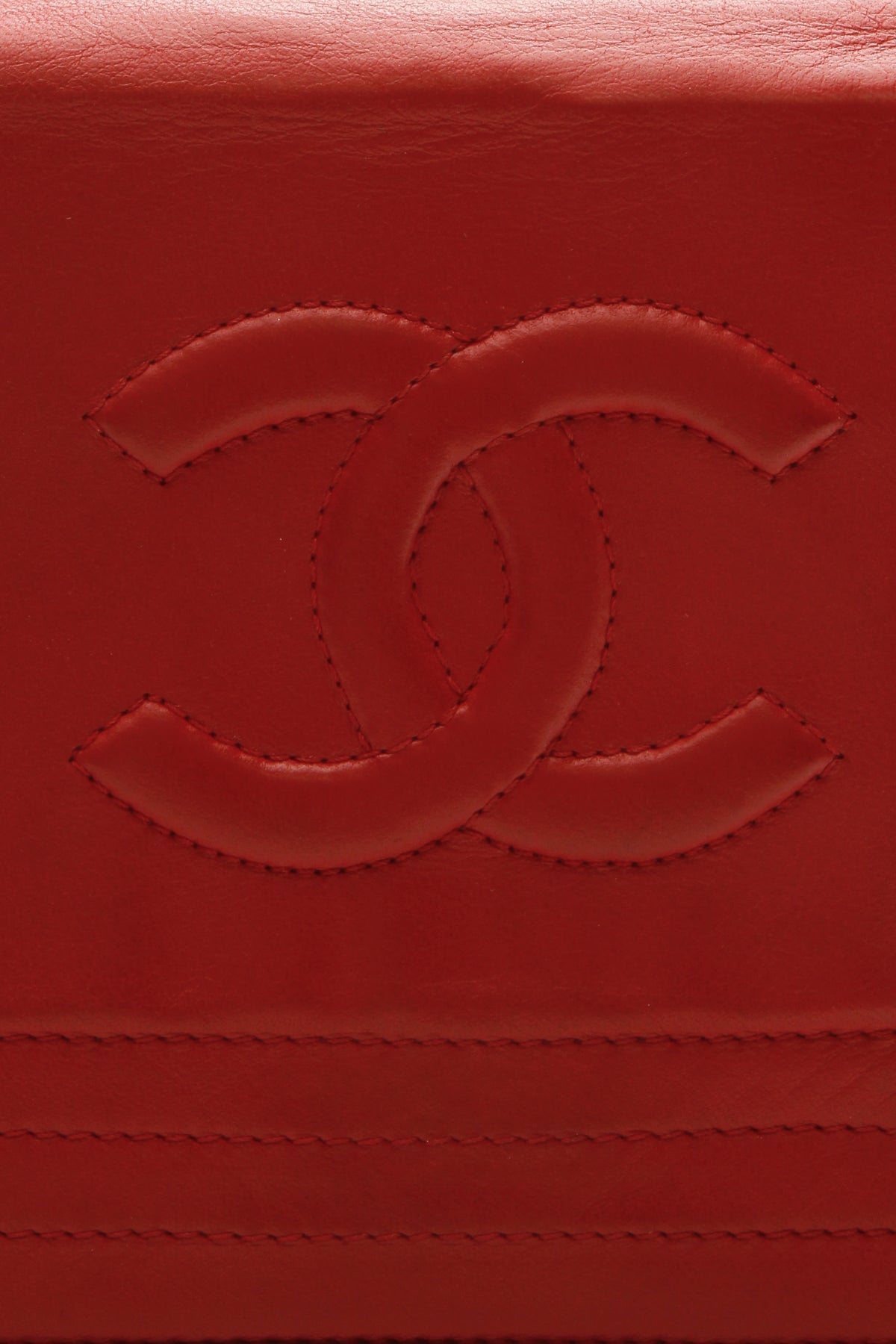 Chanel Vintage CC Chain Shoulder Bag - Red - photo 6