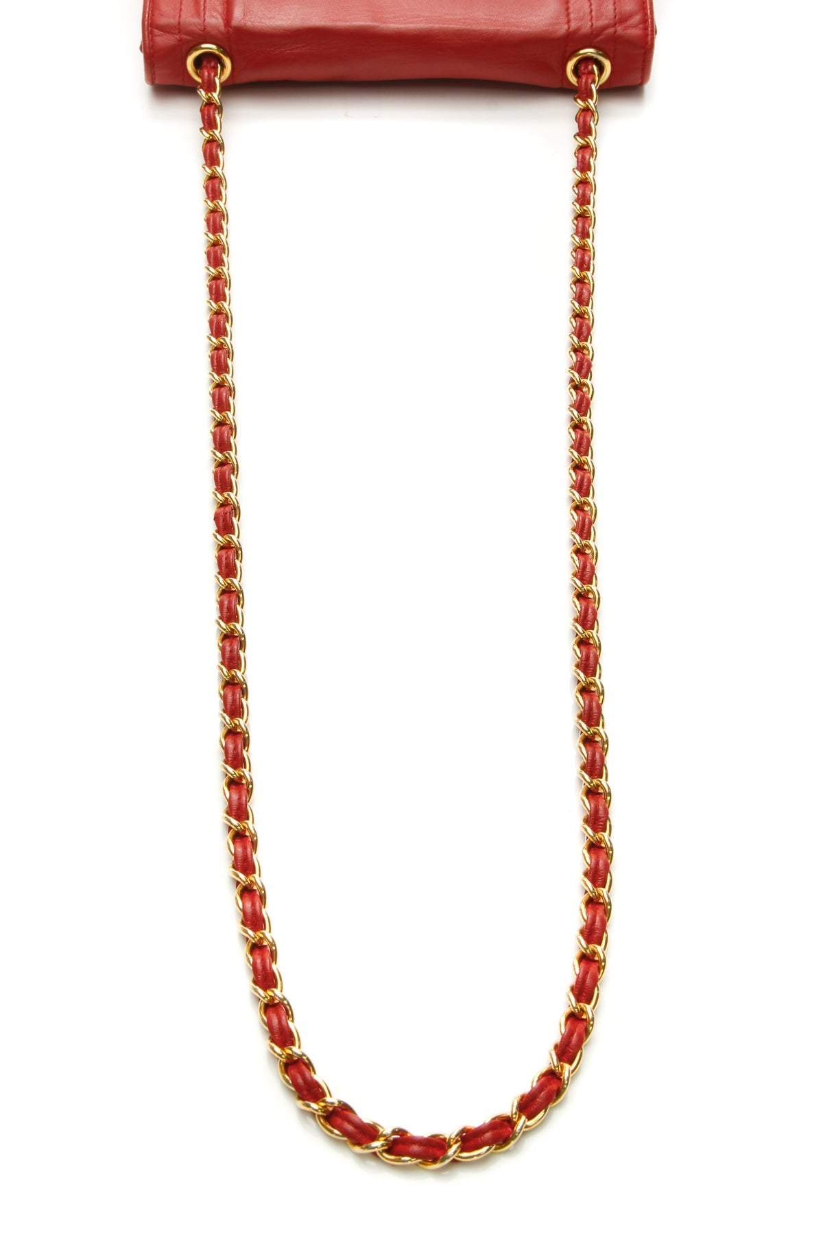 Chanel Vintage CC Chain Shoulder Bag - Red - photo 5