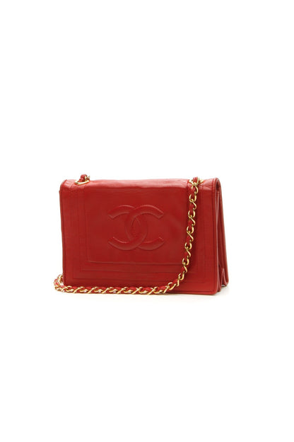 Chanel Vintage CC Chain Shoulder Bag - Red - photo 1