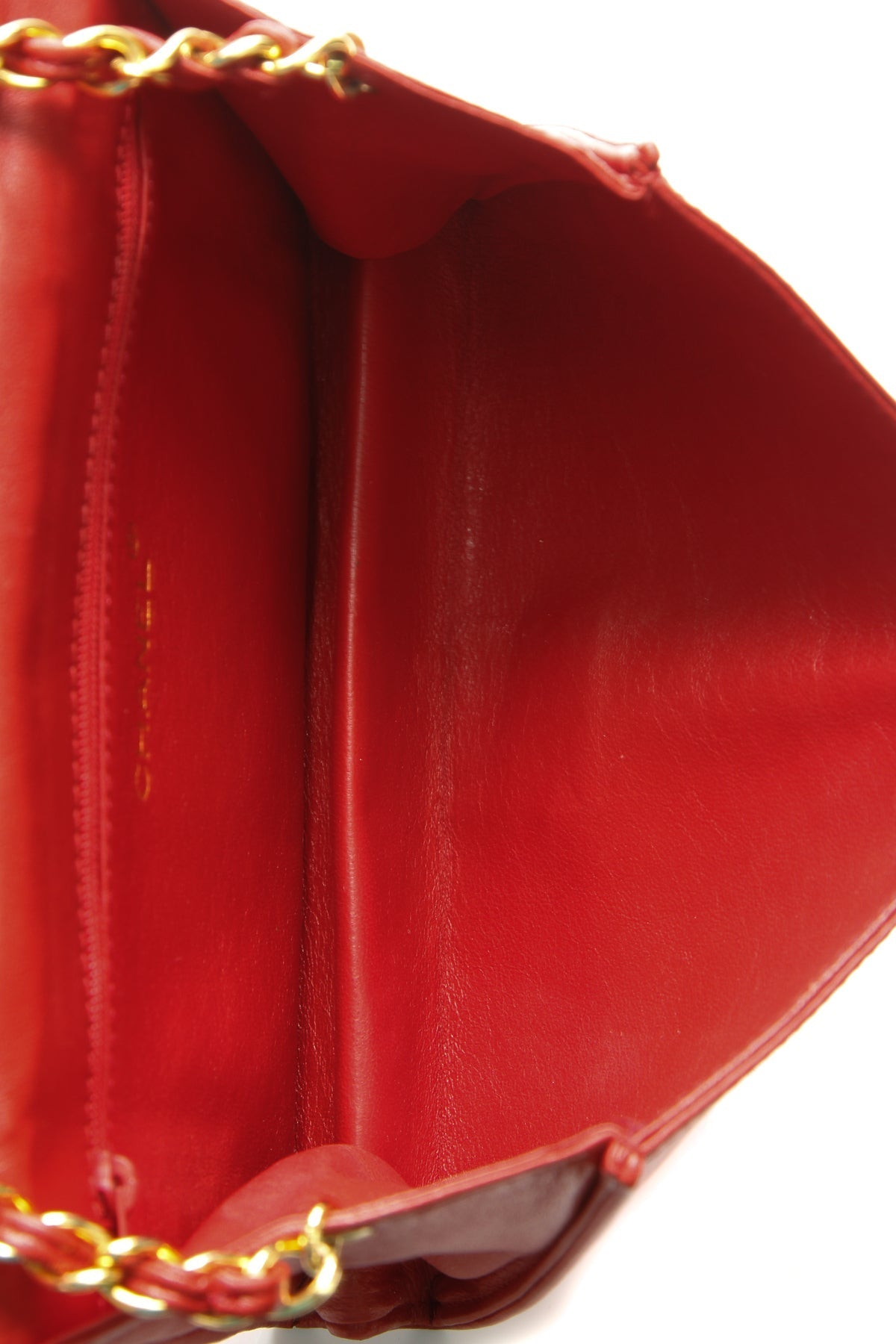 Chanel Vintage CC Chain Shoulder Bag - Red - photo 7