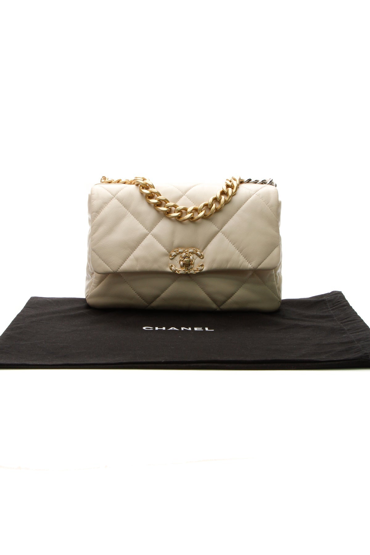 Chanel Quilted Chanel 19 Flap Bag - Beige - photo 10