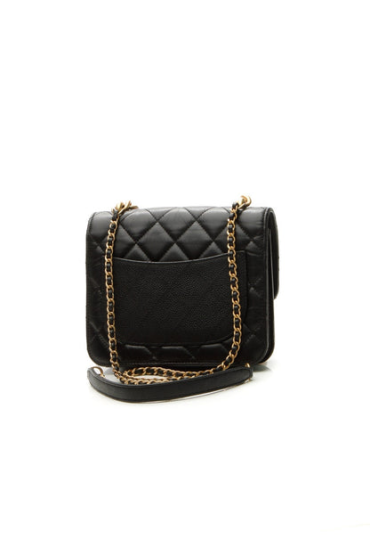 Quilted Mini Chain Handle Flap Bag - Black - image 3