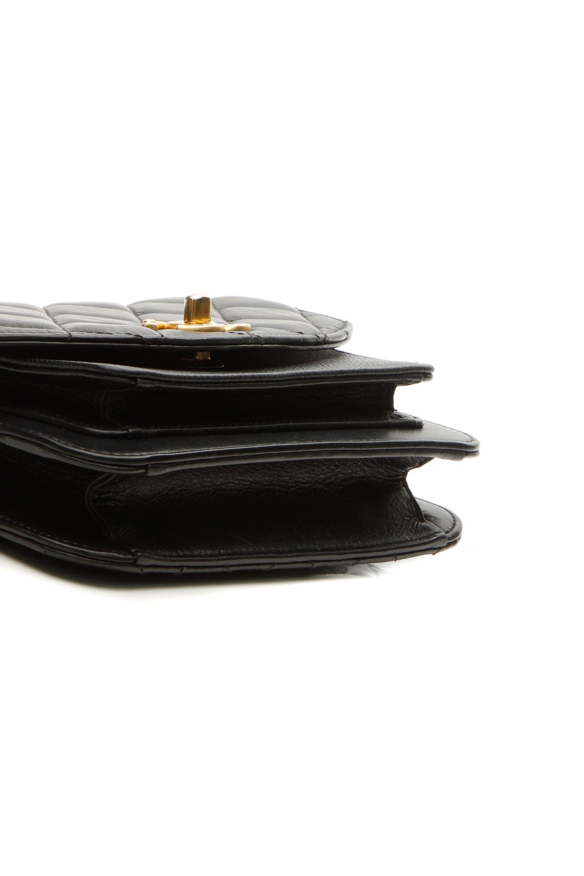 Quilted Mini Chain Handle Flap Bag - Black - image 4