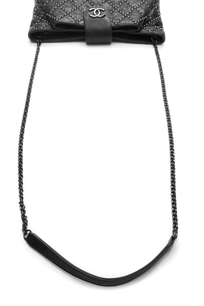 Coco Pleats Studded Clutch Bag - Black - image 7