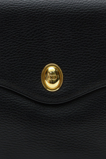 Vintage Flap Crossbody Bag - Black - image 6